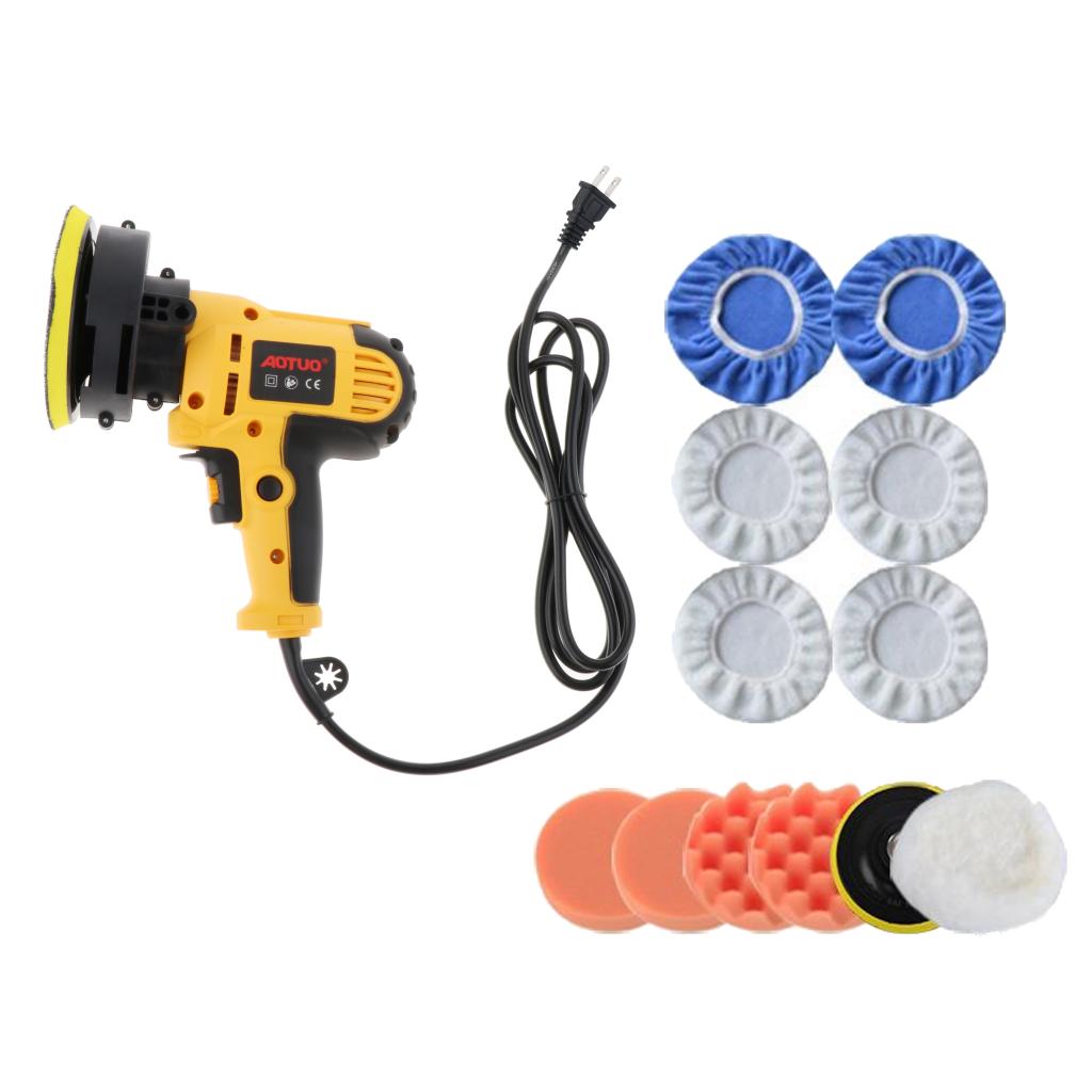 5&#39; 550W Car Polisher Buffer Polishing Machine Kit Waxing Tool Buffing Pad Bonnet: Purple