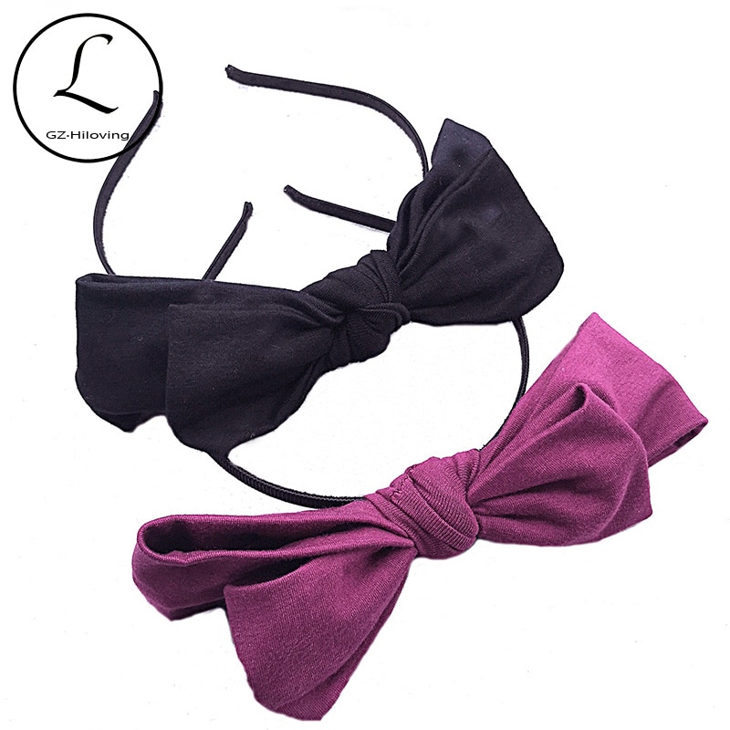 GZHilovingl Girls Big Bow Cotton Hairbands Hair Hoops Kids Childs Summer Cute Headwear Hair Accessories Handmade