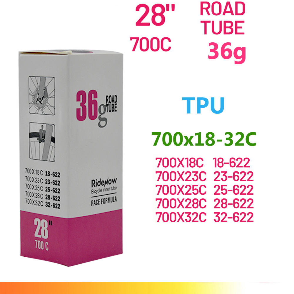 RideNow TPU chambre à air de vélo 700C 700x18 23 25C 26 27 28C 32C 35 37 40 45C 47 pneu de vélo de route vtt caméra de vélo 29x1.75 1.95 pneu