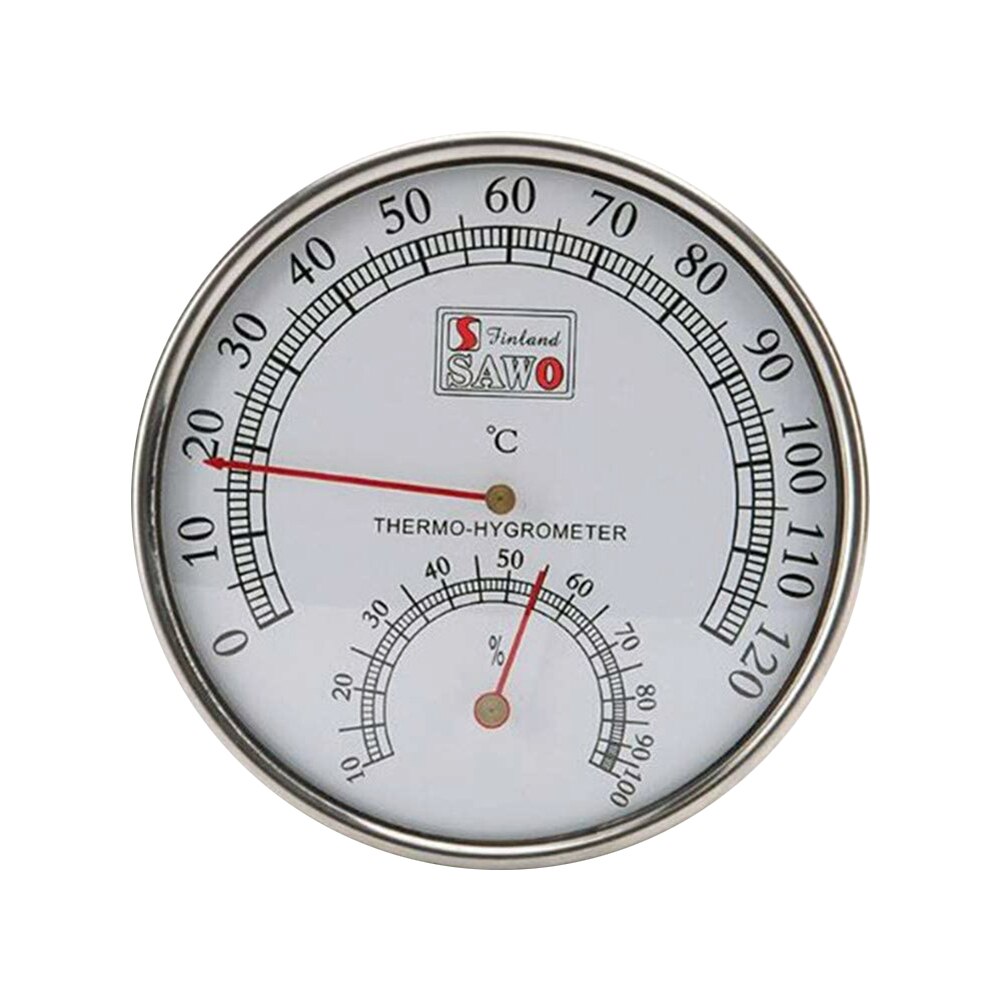 Stainless Steel Case Steam Sauna Thermometer Hygrometer Gauge Hygrothermograph Barometer Indoor Convenient Sensor Humidity Meter