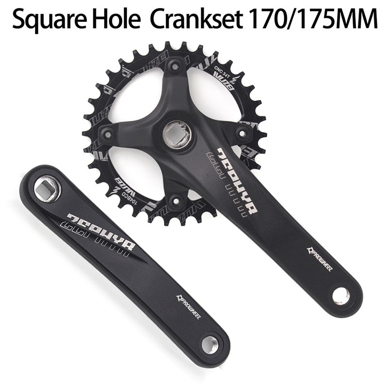 Mtb 104 bcd veivhus tannhjul sykkel firkantet skrog 170mm 175mm krank 32t 34t 36t 38t runde smale brede