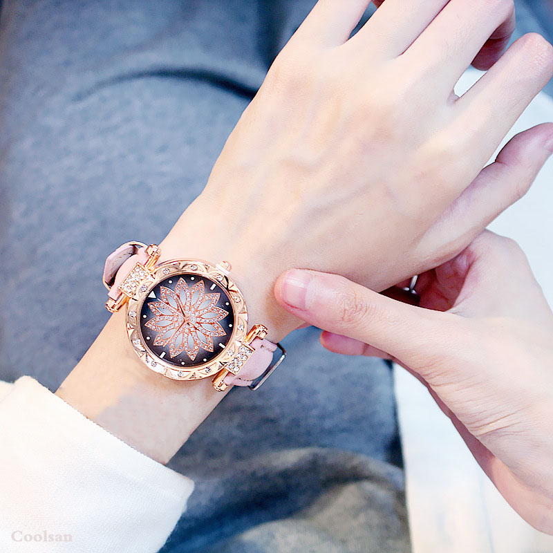 Luxury Women Watches Bracelet set Starry Sky Ladies Bracelet Watch Casual Leather Quartz Wristwatch Clock Relogio Feminino