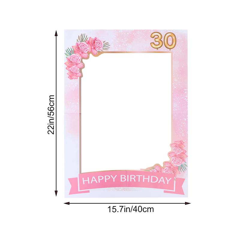 1pc Paper Photo Frame 30th Birthday Romantic Party Prop Picture Frame Photo Frame