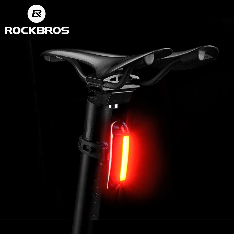 ROCKBROS Bicycle Light Rear Bike Lights LED USB Cycling Tail Lamp Bicycle Saddle Light luces bici MTB Accessories Bike Taillight