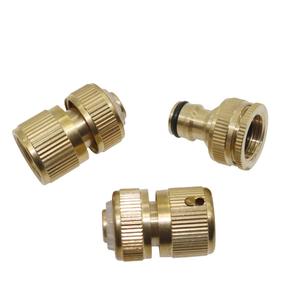Brass Quick Connector kit Faucets Standard Connector Garden Irrigation water Pipe Joint Yard Tap Adapter 1 Set