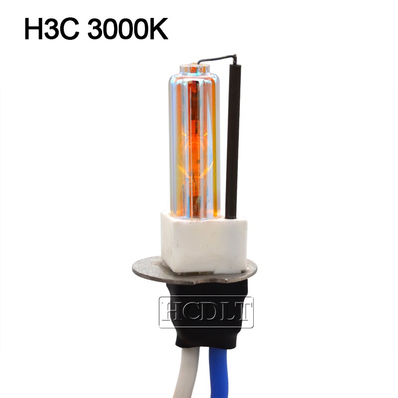 HCDLT 12V Car Light 35W 55W H3C HID Xenon Lamp 3000K Yellow H3 6000K 4300K 8000K H3C Ceramic Base Auto Headlamp Replacement Bulb