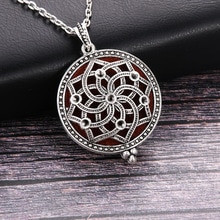 1pc 60cm Vintage Aromatherapy Perfume Essential Oils Diffuser Necklace Locket Necklace Pendant Dream Catcher Necklace 8534