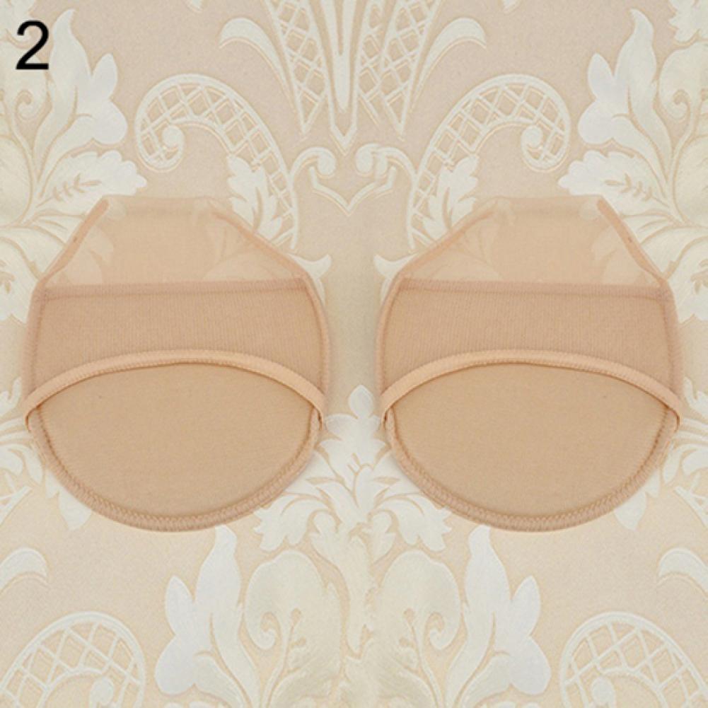 1Pair High Heels Cushions Anti-slip Silicone Dotted Invisible Forefoot Insoles