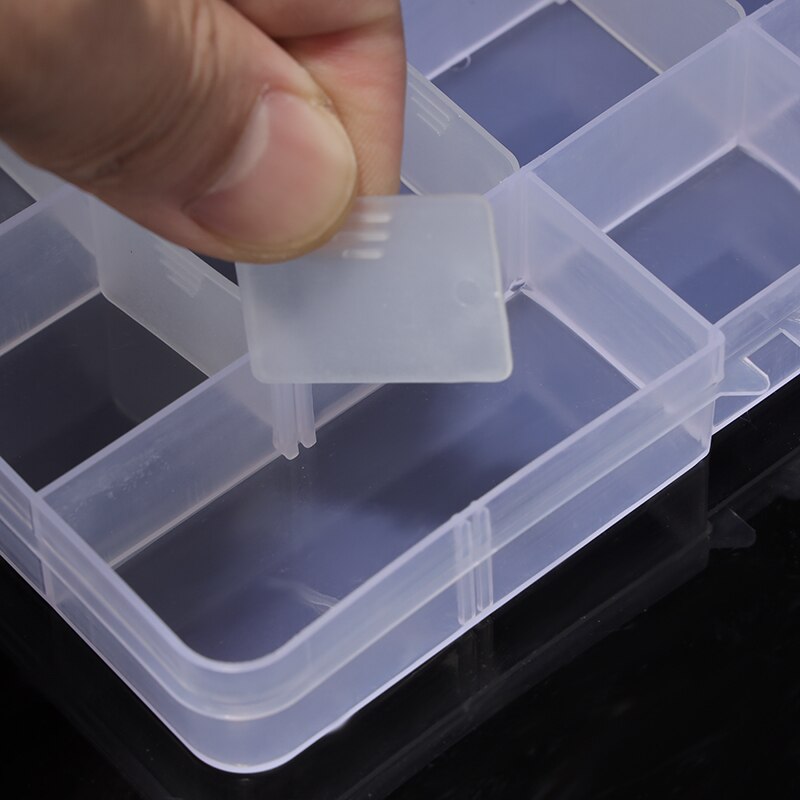 10/15/24 Cells Transparent Storage Box Organizer Case Storing Plastic Box Jewelry Beads Pill Screw Organizador Waterproof