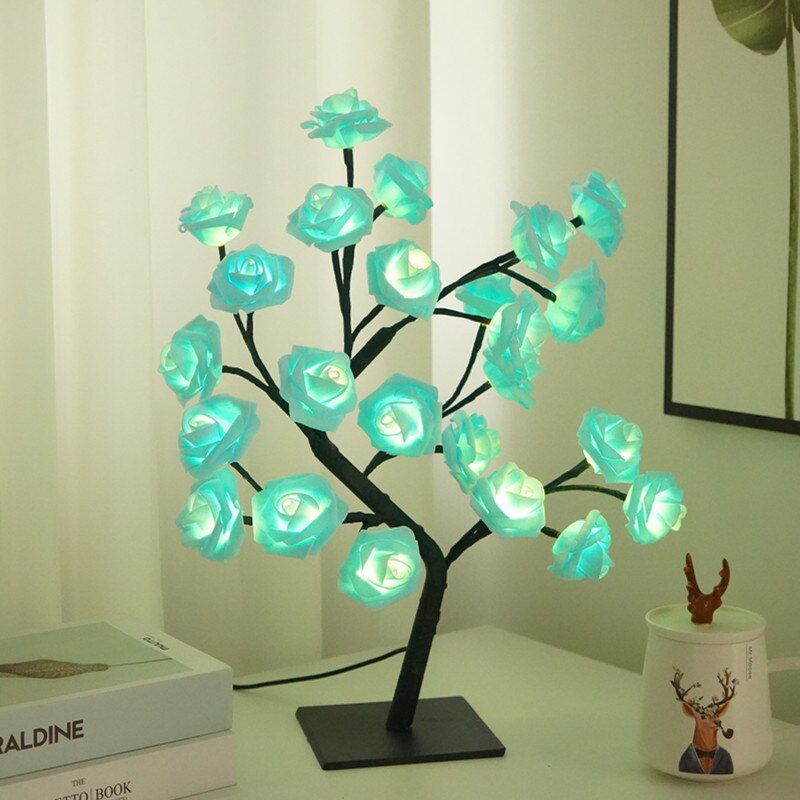 LED Night Light Rose Flower Tree Lamp For Home Decoration Flower Lighting Party Wedding Decoration USB Powered: 4