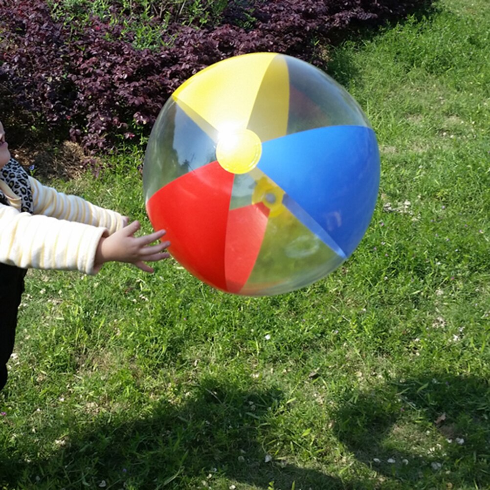 61cm PVC Air Inflation Strand Ball Stress Relief Spielen Spielzeug Baby Kinder Weichen Ball für sandy strand spielen (gelegentliche Farbe)