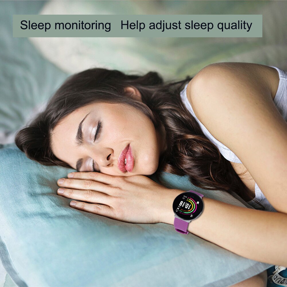D19 slimme horloges rond bluetooth bloeddrukmeter bloedzuurstof hartslagmeter waterdicht sporthorloge stappenteller
