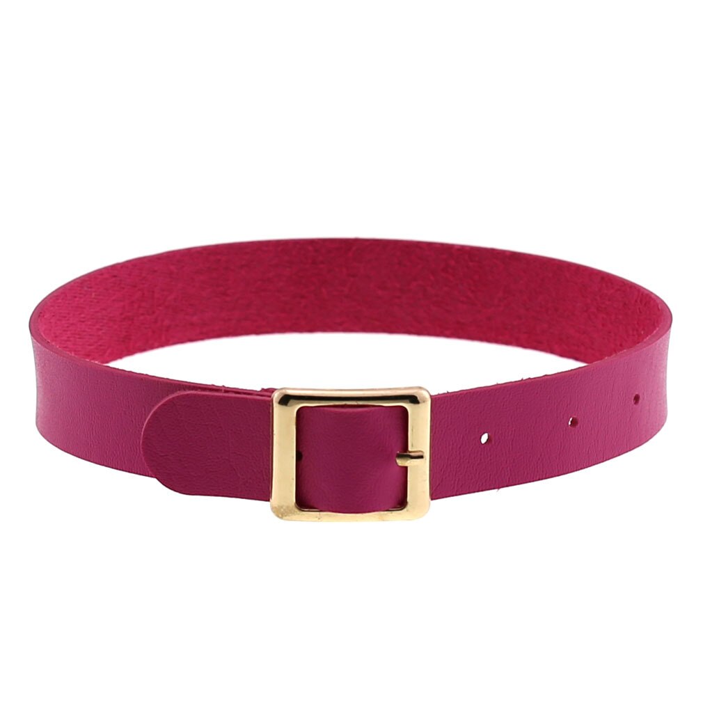 Gothic Choker Necklace - PU Leather - Heart Pendant - Adjustable 30-38cm - Women Accessories: Gt17- m