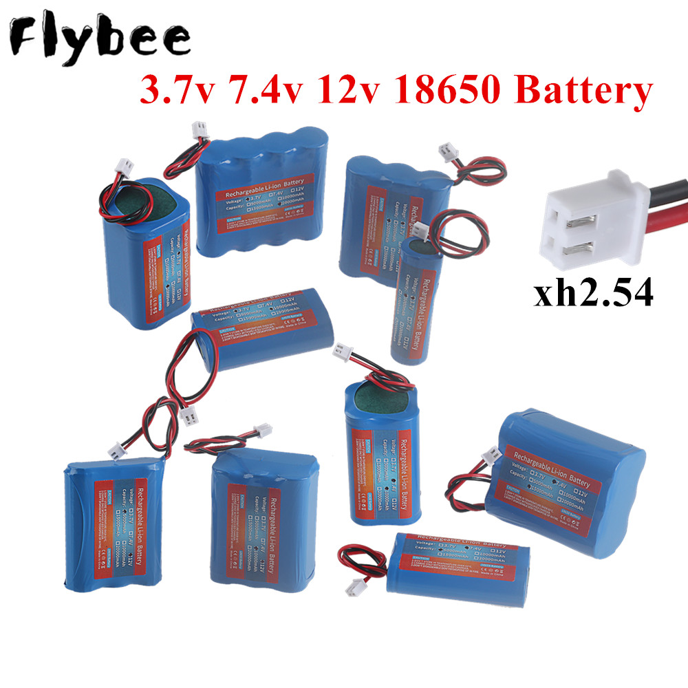 3.7v 7.4v 11.1v 12v 18650 10000 mah med kablar litiumjonbatteri med kretskort för bluetooth-högtalare med solcellsstrålkastare