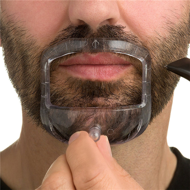 5 pçs/set ferramenta de estilo de barba transparente e modelo de barbear para homens modelador de estilo de bigode