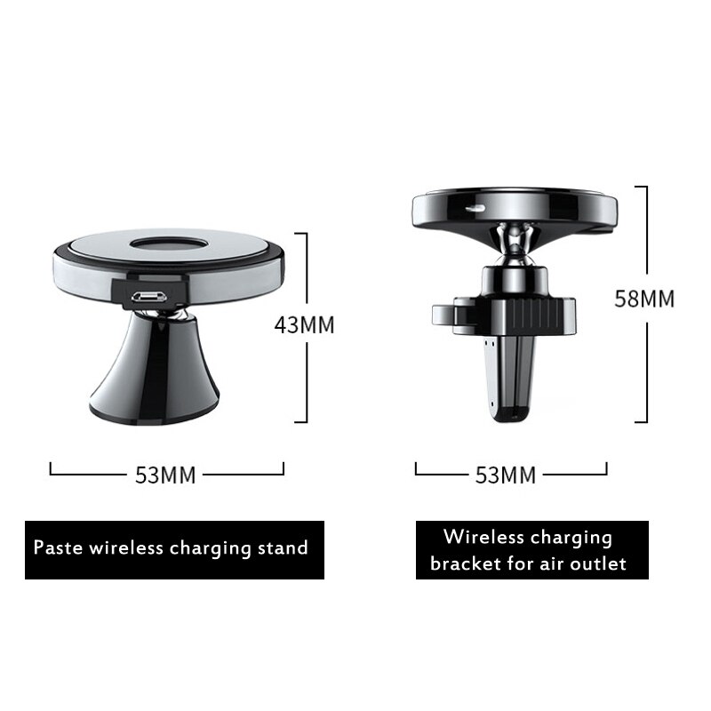GYSO 10W Fast QI wireless car charger For iPhone 8 Plus X XR XS 11 Pro Max samsung S10 car phone holder wireless charger stand