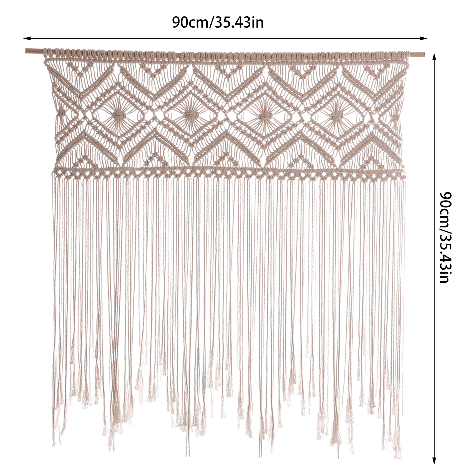 80x150cm Zauberstab Hängen Macrame Vorhang Böhmischen Handwoven Tapisserie Perfekte Tür Vorhang Makramee Für Schlafzimmer Hochzeit Dekoration: B