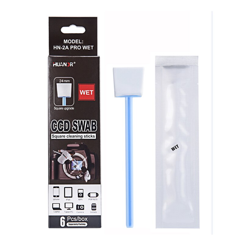 6 Pcs Ccd Sensor Cleaning Kit Droog/Nat Cmos Cleaner Droog/Nat Swab Voor Camera Dslr Camera 'S lens: Wet