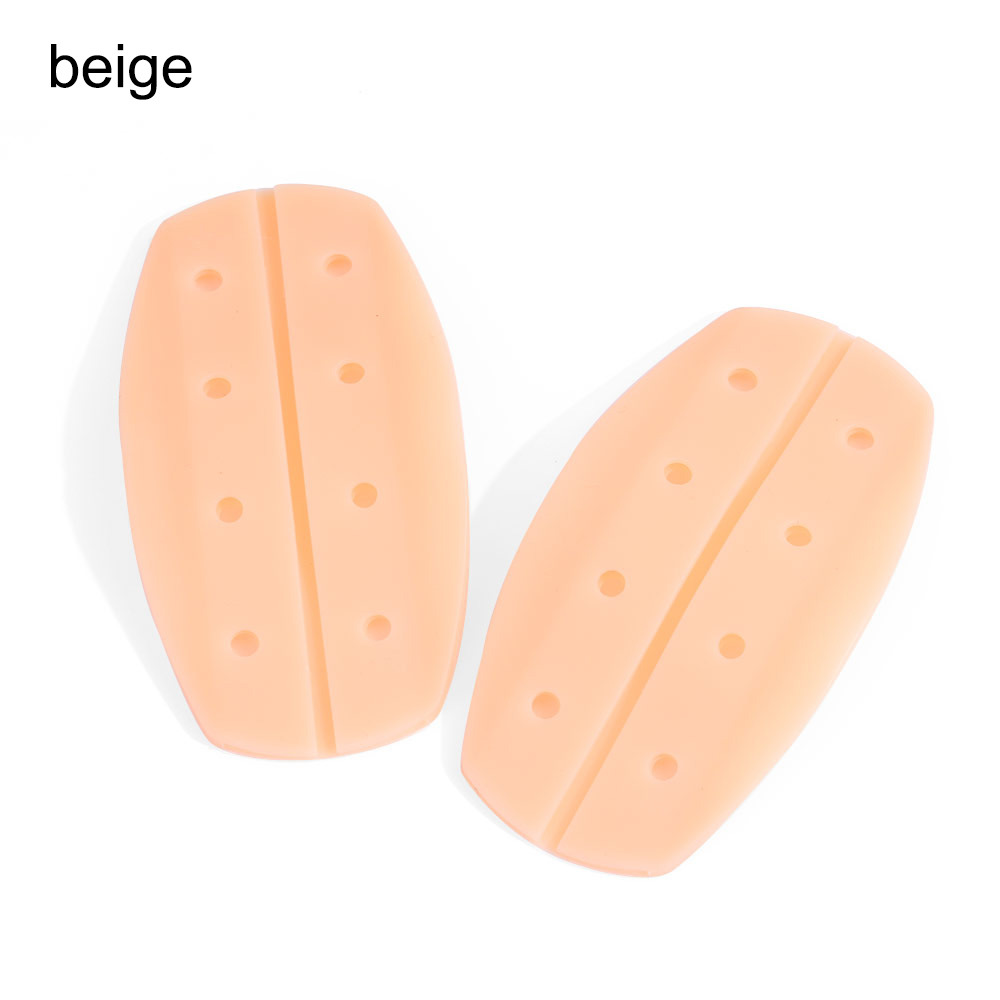1 Paar Zachte Siliconen Half-Transparante Anti-Slip Schouder Pads 2 Stks/partij Lady Relief Pijn Bra Strap kussens Geen-Slip Houder: beige A