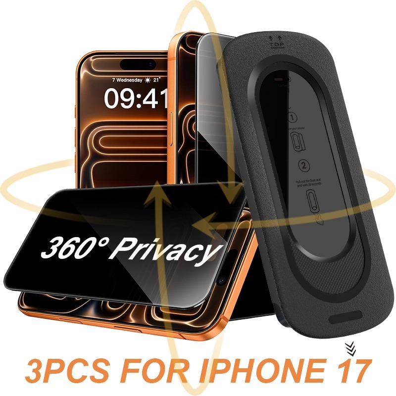 360 graden privacyschermbeschermer voor iPhone 17 Pro Max 17 AIR 17 PRO 16 Anti-Spy gehard glasfilm met eenvoudige installatie