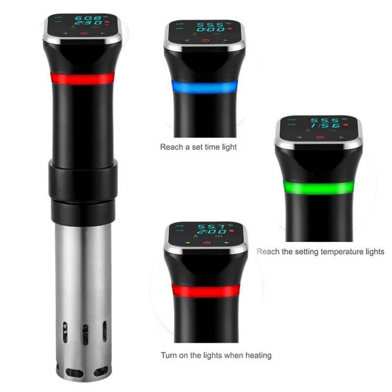 1100W Cooking Machine Precision Circulator Cooker Stainless Steel Thermal Cook Machine with LED Digital Timer US Plug