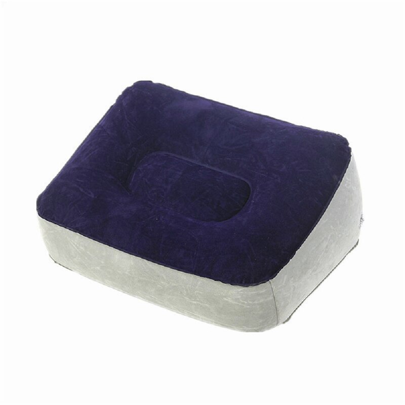 Strömten Fuß Hocker Pad Aufblasbare Massage Fußstütze Kissen PVC Reise Entspannen Kissen Auto Haushalt Heimat Büro Rest Bein hoch Werkzeug: Blau grau
