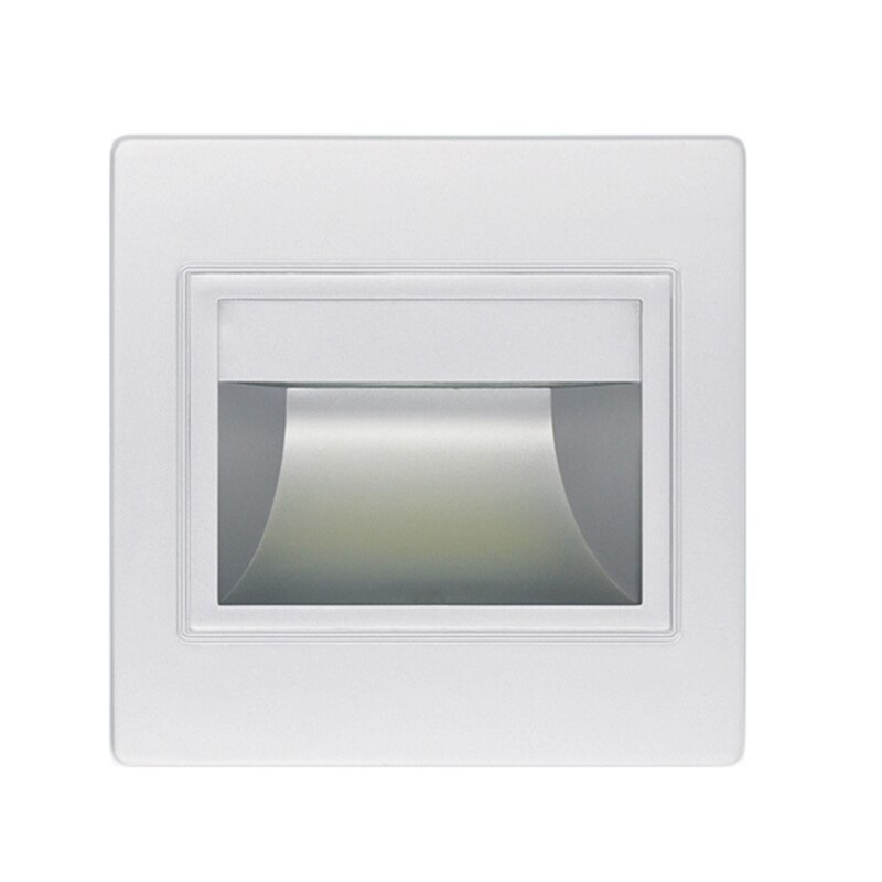 LED Recessed Wall Luminaire Step Light 1.5W Recessed Lamp for Staircase Corridor LB88: Silver Grey / Nature White(3500-5500K)