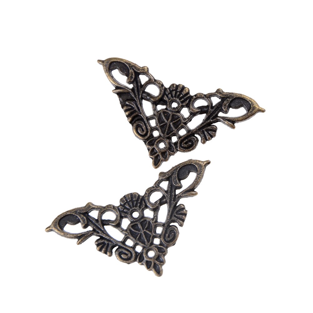 4 Stk/partij Vlinder Hoek Beugel Antieke Frame Accessoires Bronzen Sieraden Doos Boek Notebook Menu 'S Decoratieve Protector