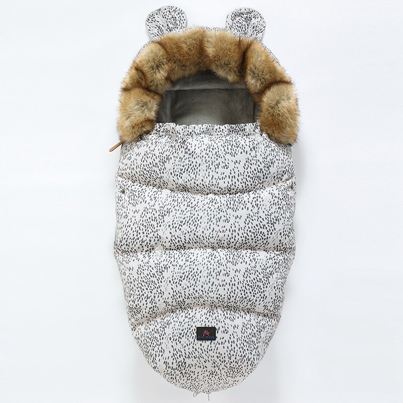 Envelop In Een Kinderwagen Baby Slaapzak Winter Sokken Slaap Zak Winddicht Warm Sleepsack Baby Voetenzak Voor Wandelwagen: Leopard