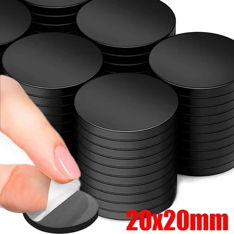 Magnetic Square Round Dots Sheets Magnet Self Adhesive DIY Crafts Stickers Sheet for Refrigerator Office Whiteboard: 2m / Brown