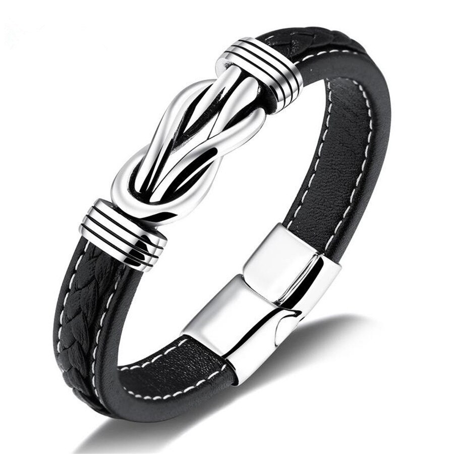 Retro Alle-Geëvenaard Creatieve Lederen Armbanden Voor Man Student Polsbandje Accessoires Kleine Cadeau Voor Vriendje G355