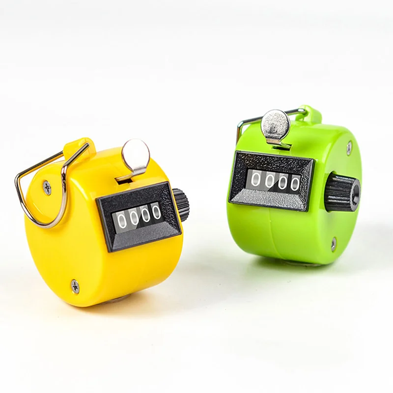 Manual Tally Counter Digital Metal Counting Counter 4 Digit Palm Number Clicker for Number Count Assorted Coaching Fishing Golf