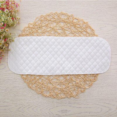 Superabsorberende blepapir i ren bomuld 3 lag nyfødte babybleer vaskbare hvide ikke-blomstrende: 32 x 12cm
