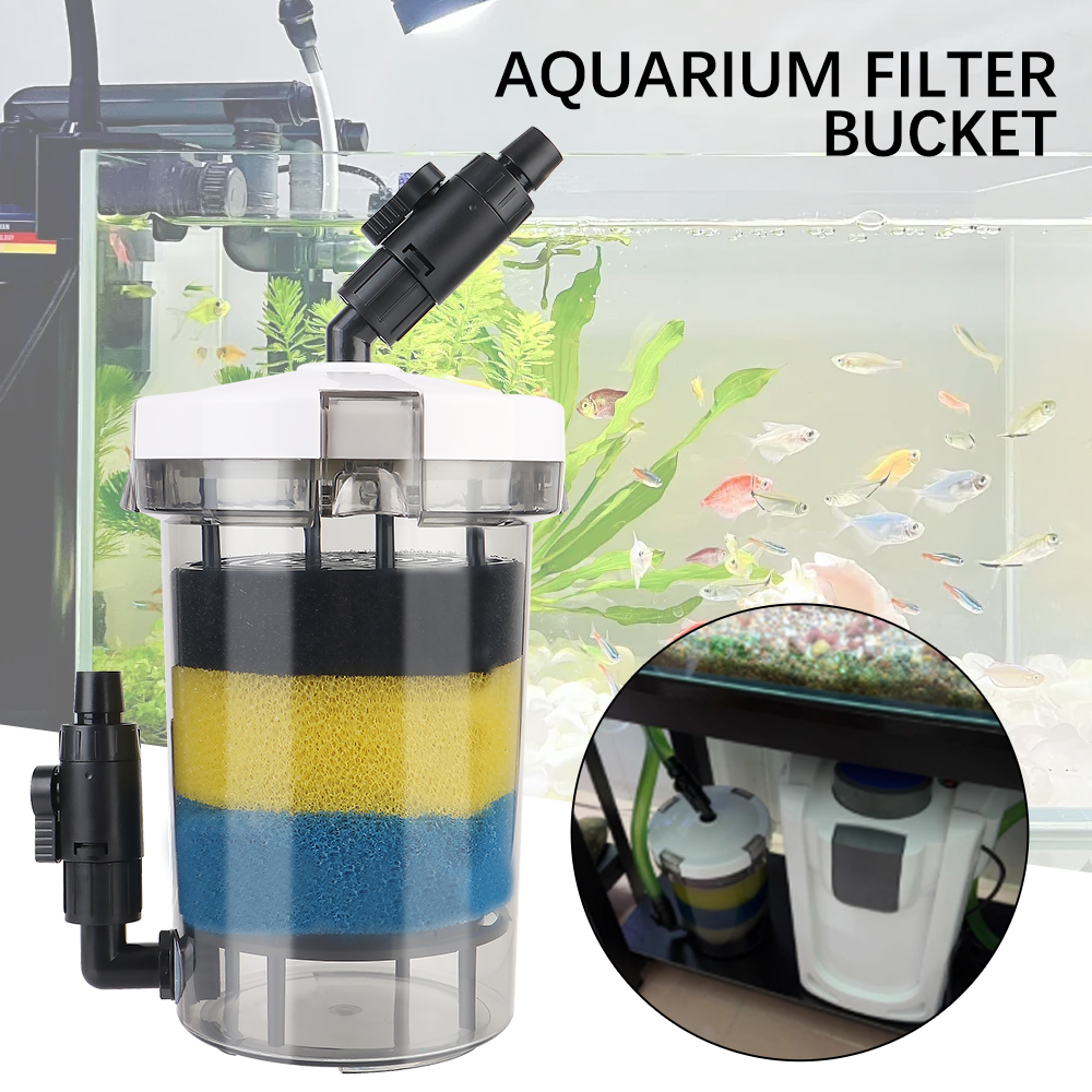 Wasserreiniger Aquarium Filter Sauerstoffanreicherung Tauchfiltration für Aquarium Aquarium Externes Filterfass Drei Schichten