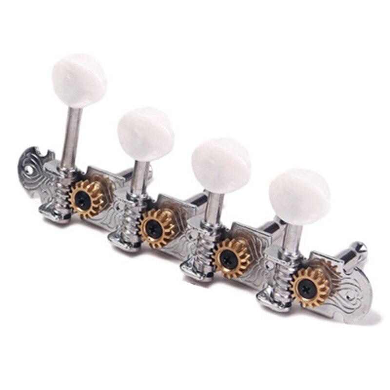 1 Set Mandolin Machine Heads Tuners Tuning Keys Pegs for Mandolin Instrument Silver R/L