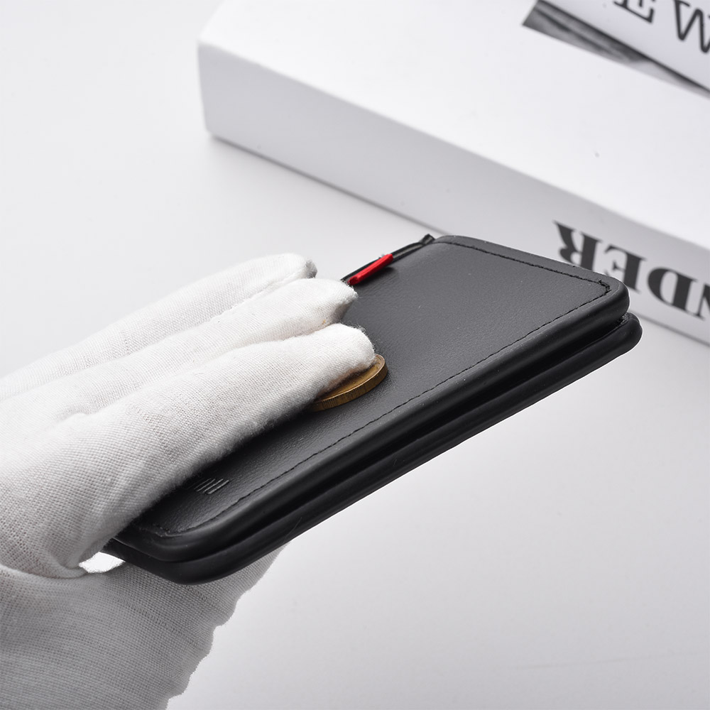 Mini portefeuille Ultra-fin en cuir PU souple pour hommes, 1 pièce, porte-cartes de crédit, court et Vertical, de