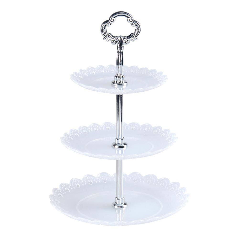 3-Tier Stand Cake Stand Three-layer Fruit Plate Cake Stand Dessert Vegetable Storage Rack Afternoon Tea Weeding Party Cake Stand: 3
