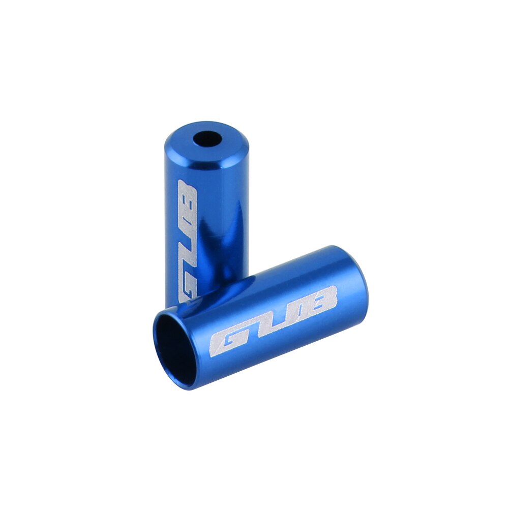 Gub 100 st aluminium cykelväxel bromsvajerhatt mountainbike racercykel bromsväxelvajer slang vajerskydd ändskydd tillbehör: 5mm broms-blå