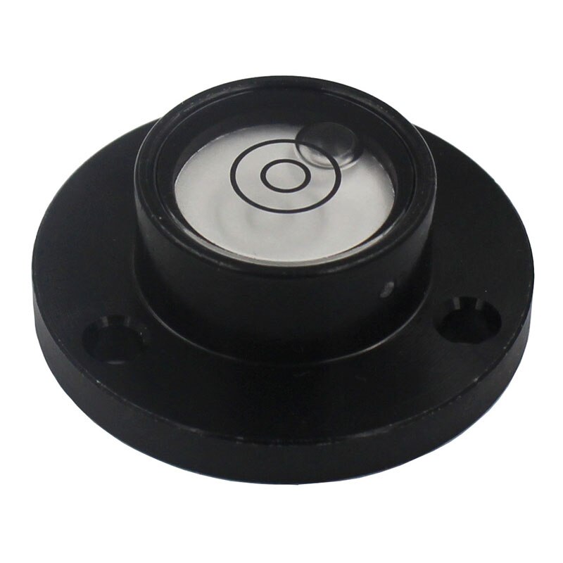 Universal Round Spirit Level Bubble Bead Metal Glass Inclinometer with Installation Base Diameter 34mm 1PCS