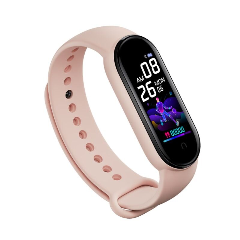 M5 Sport Fitness Tracker Smartband Smart Armband Bloeddruk Hartslagmeter Band Polsband: Pink