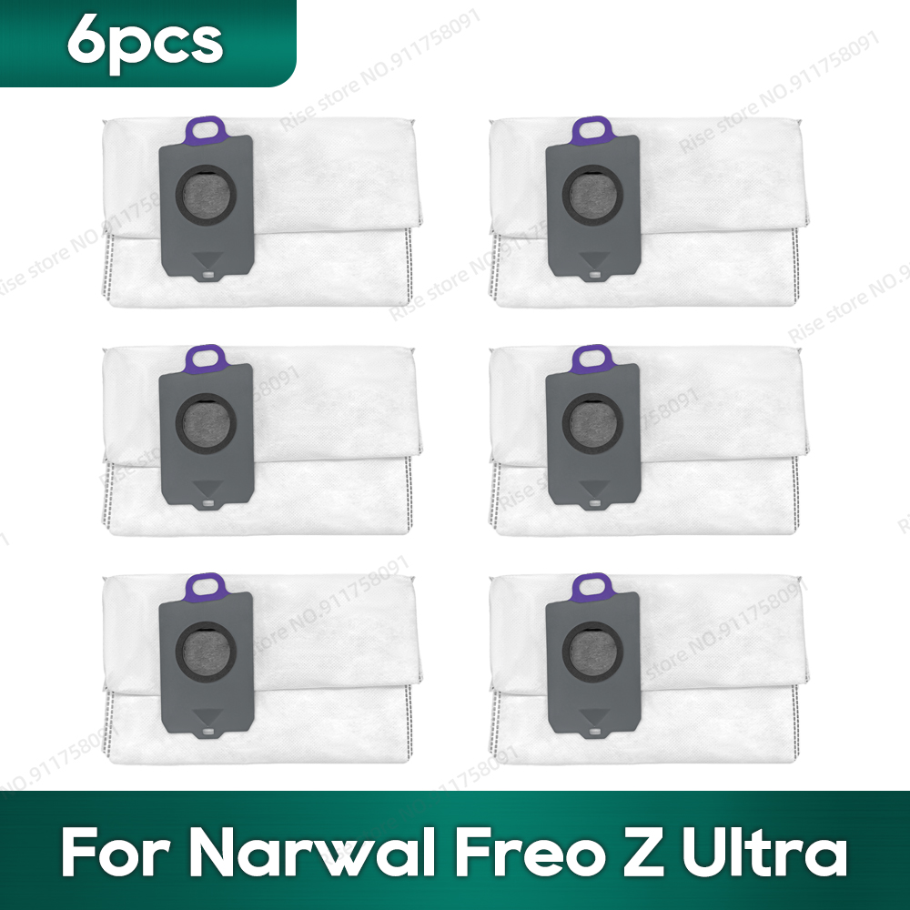 Compatible for Narwal Freo Z Ultra Robot Vacuum Accessories Main Side Brush Hepa Filter Mop Rag Dust Bag Replacement Parts: MULTI