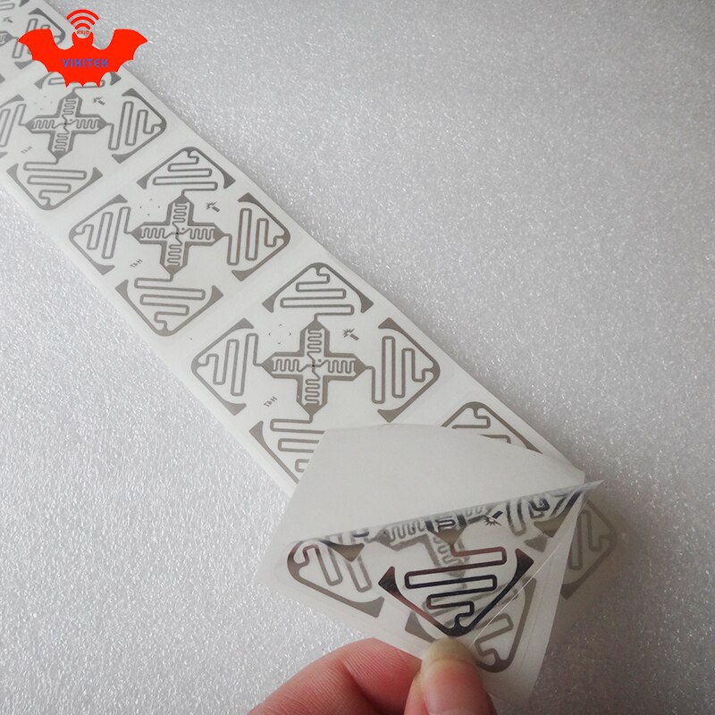 Uhf Rfid Tag Epc 6C Sticker Impinj H47 Natte Inlay 915mhz868mhz860-960MHZ Higgs3 100 Stuks Adhesive Passieve Rfid Label