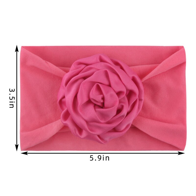 Zachte Nylon Baby Meisje Hoofdbanden Leuke Bloem Baby Haar Band Elastische Brede Baby Peuter Tulband Hoofddeksels Meisje Haar Accessoires