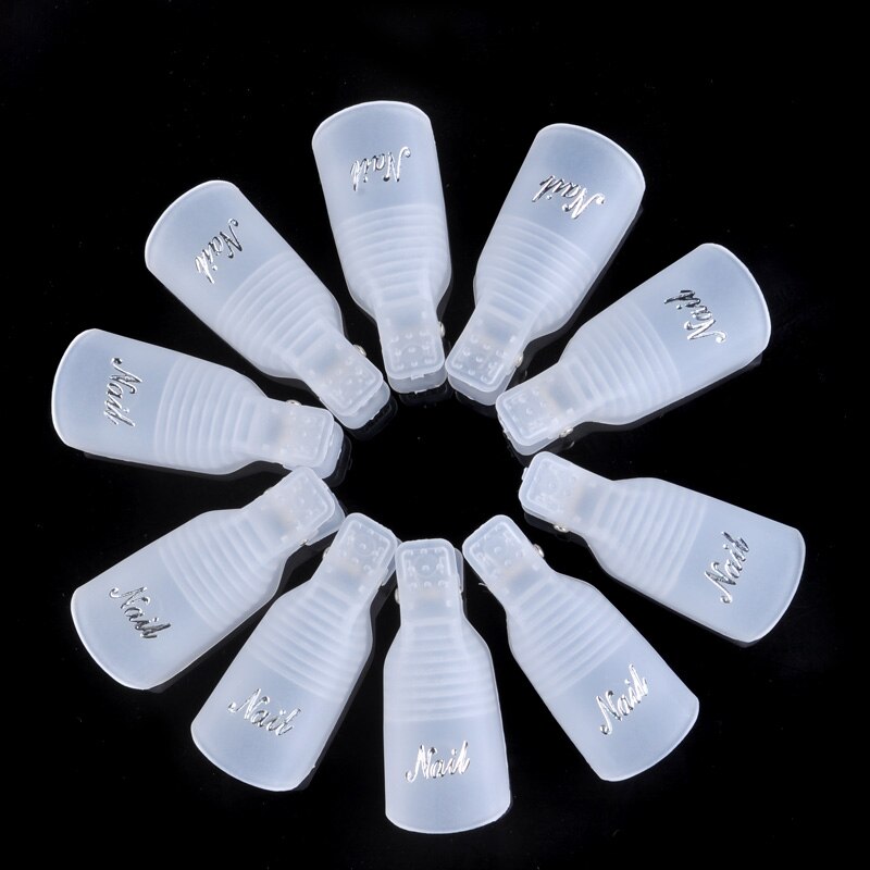 10 st gel nagellacksborttagare plastrengöringsmedel nagel blötläggning av lock clip ta bort gel nagellack hemma remover wrap tool