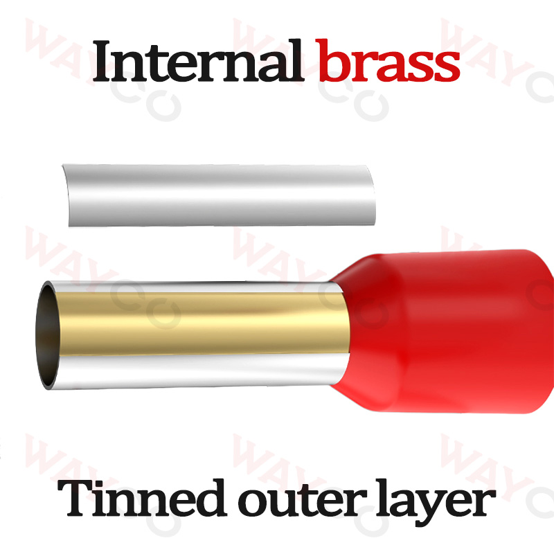 100 Stks/pak E0508 E7508 E1008 E1508 E2508 Buisvormige Crimp Terminals Adereindhulzen Koudgeperste Geïsoleerde Elektrische Draad Connectoren