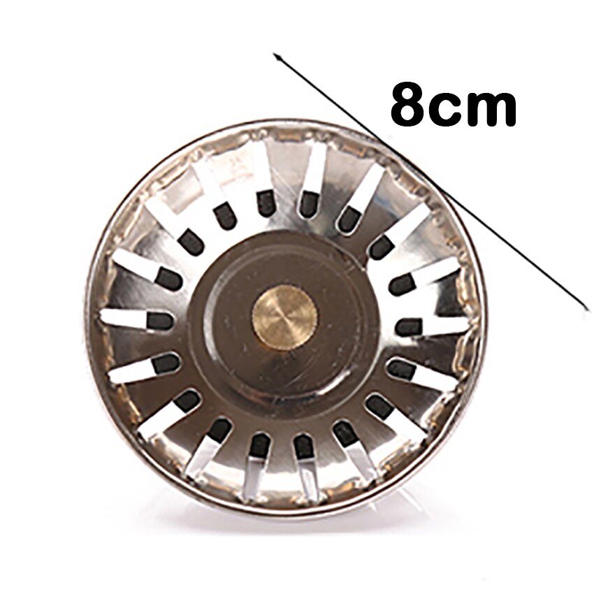 Stainless Steel Drain Strainer Drainer Bathroom Basin Sink Filter Kitchen Colander Stopper Waste Plug Shower Cover