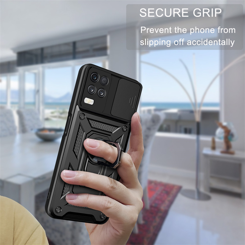 Voor OPPO Realme 8 5G Case Autohouder Ring Armor Schokbestendige Bescherming Cover voor Relme Ralme Realme Redmi 8Pro Realme 8 Pro 8i