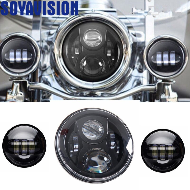 Prikk 7 "tommers led frontlys for ducati monster 1000 600 620 695 750 800 900 s4r sport 4.5 tommers tåkelys 7 " monteringsbrakett