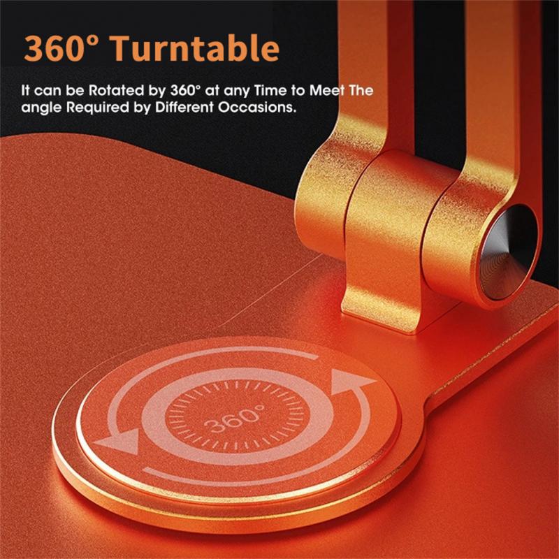 360 ° rotatable portable adjustable aluminum alloy tablet stand desktop metal telescopic stable base holder for iphone ipad