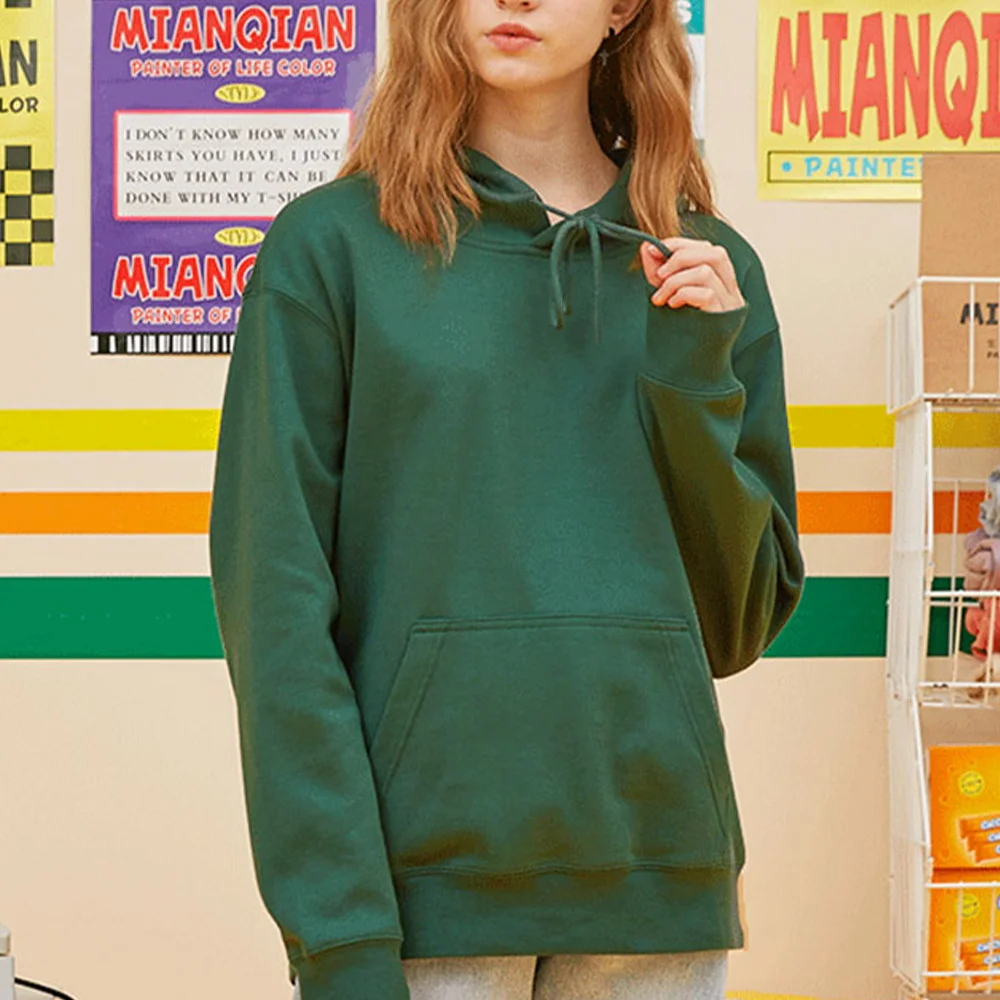 Sudaderas con capucha para parejas, jerséis, versión coreana, sudaderas informales, Tops informales de manga larga, ropa de mujer salvaje, sudadera de nueve colores